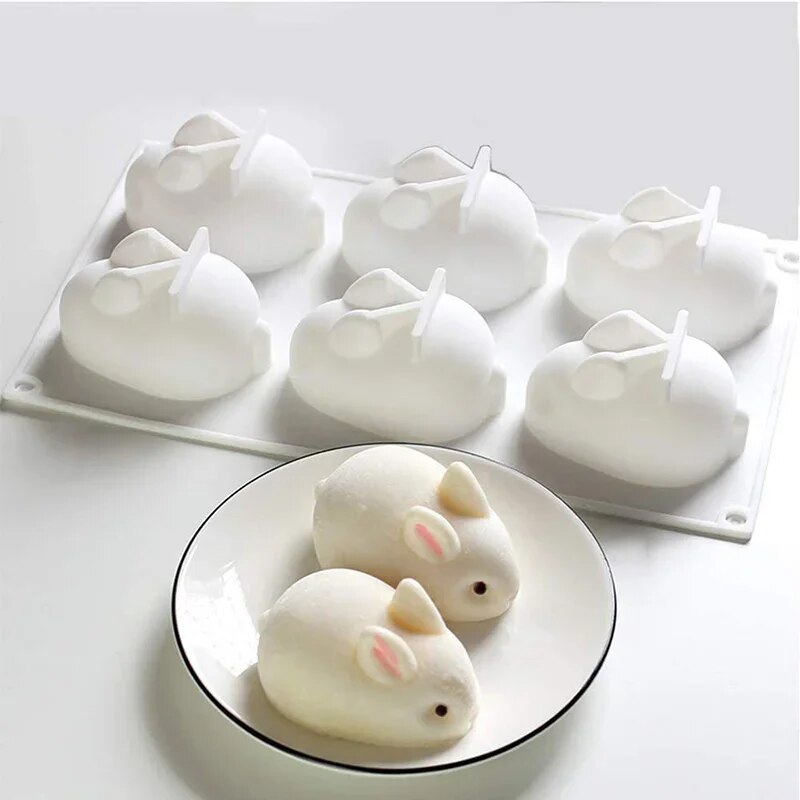 Bunny Cake Mold - Molde de Silicone de Coelho para