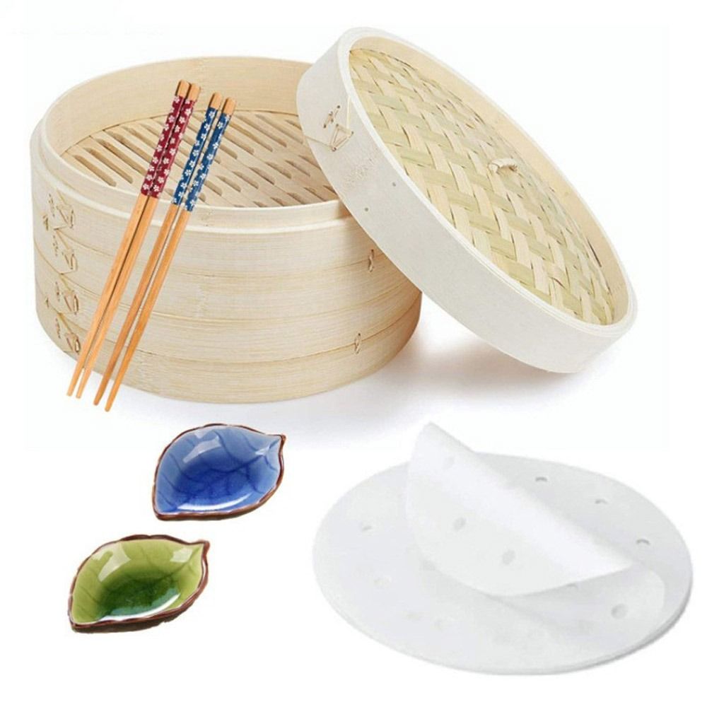 Vaporera de Bambu Chinesa com  - Bao Steamer Bamboo avaliação e preço