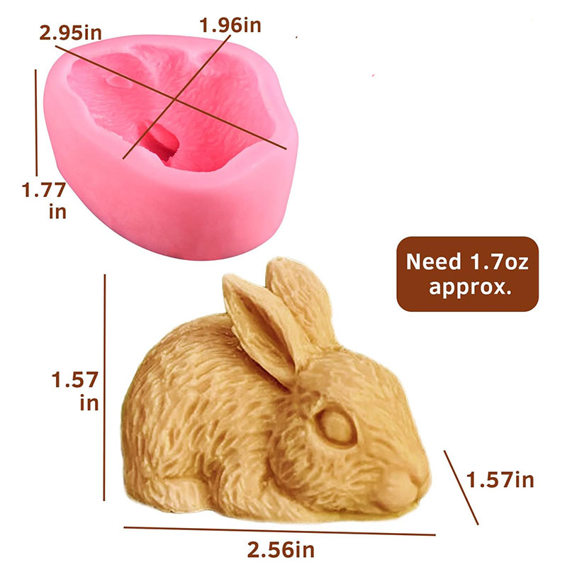 Molde de sabão de silicone de  - Bunny Cake Mold avaliação e preço