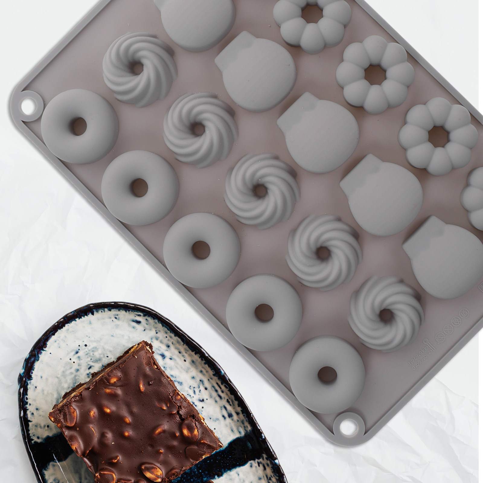 Mini molde de silicone para do - Donut Mold Silicone avaliação e preço